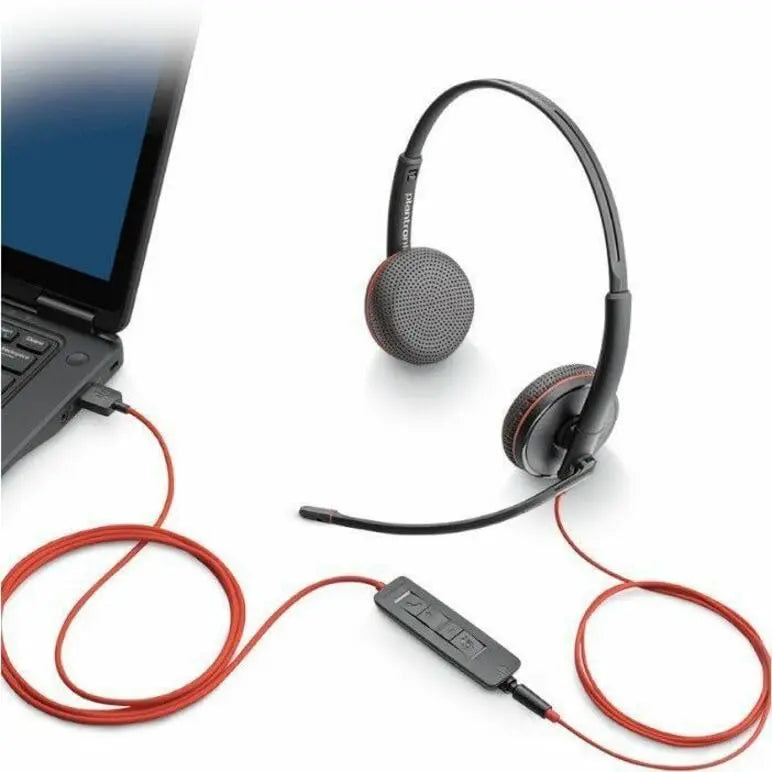 Audifonos POLY C3220 Stereo USB-A Auricular -Videoconferencia-camara-audifono-oficina