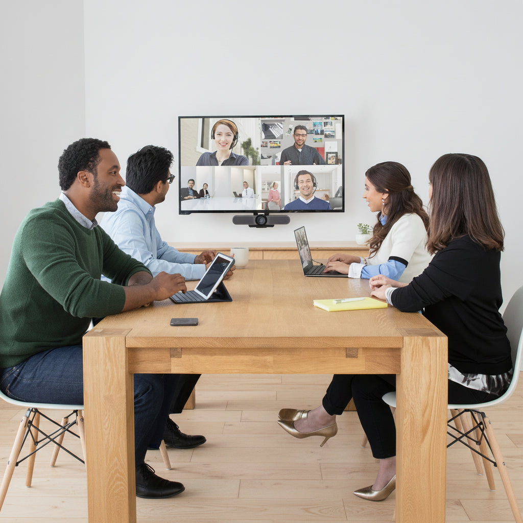 Logitech MeetUp cámara 4K para videoconferencia en salas de reuniones