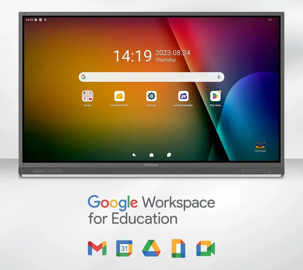 Pantalla Interactiva ViewSonic View Board 86" UHD IFP8652-2ED -Videoconferencia-camara-audifono-oficina
