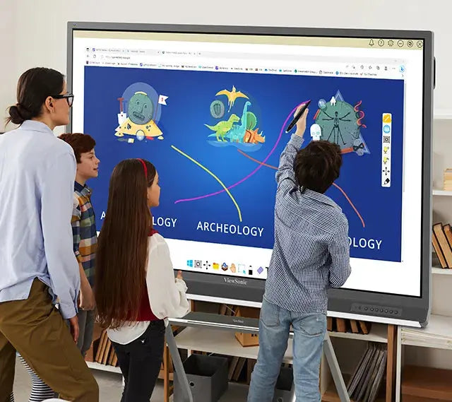 Pantalla Interactiva ViewSonic View Board 86" UHD IFP8652-2ED -Videoconferencia-camara-audifono-oficina