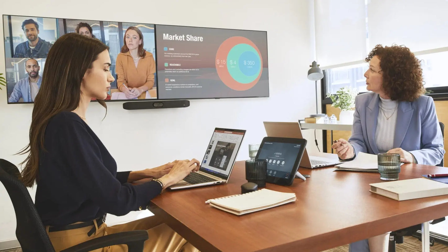 poly studio x32 camara videoconferencia