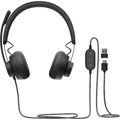Audífonos Logitech Zone Wired USB-C y USB-A con micrófono
