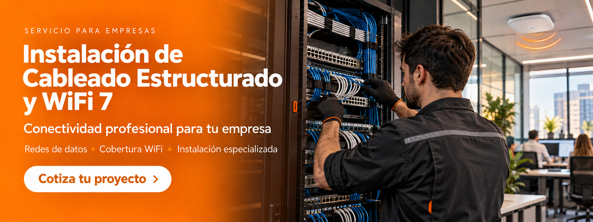Instalación de cableado estructurado y WiFi 7 para empresas - Cotiza tu proyecto