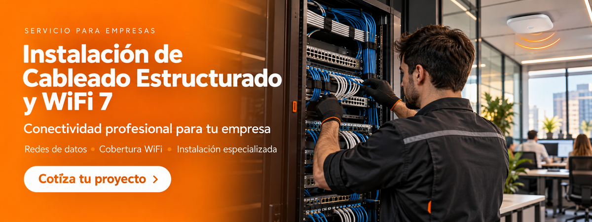 Servicio de instalación de cableado estructurado y WiFi 7 para empresas