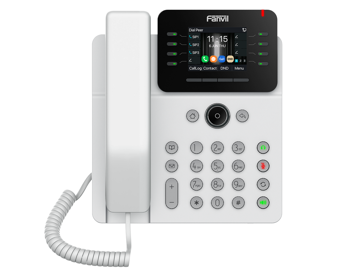 FANVIL V62G teléfono IP SIP pantalla color 2,8 pulgadas, 12 líneas y PoE