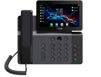 Fanvil V66 teléfono IP SIP pantalla táctil 7 pulgadas vista frontal