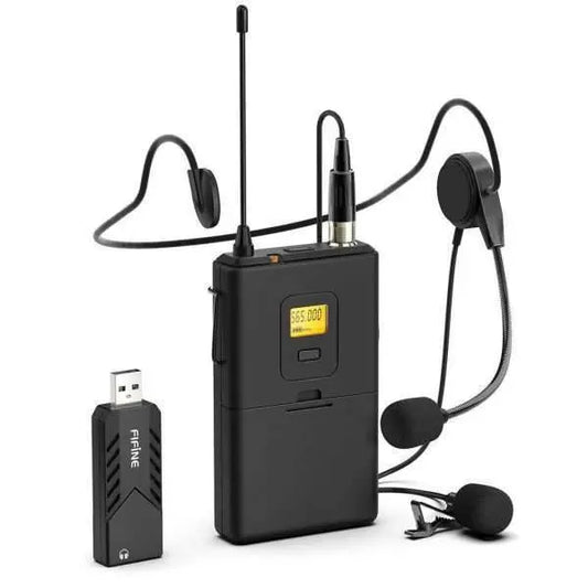 Micrófono inalámbrico lavalier FIFINE K031B para clases y presentaciones