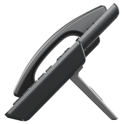 Grandstream GRP2610P teléfono IP PoE de dos líneas, vista lateral con soporte