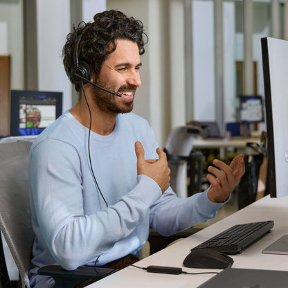 HP Poly Mission 425 headset USB para llamadas y trabajo híbrido