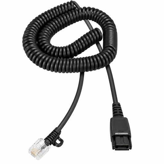 Cable Jabra QD a RJ para teléfonos Siemens OpenStage, extensión espiral