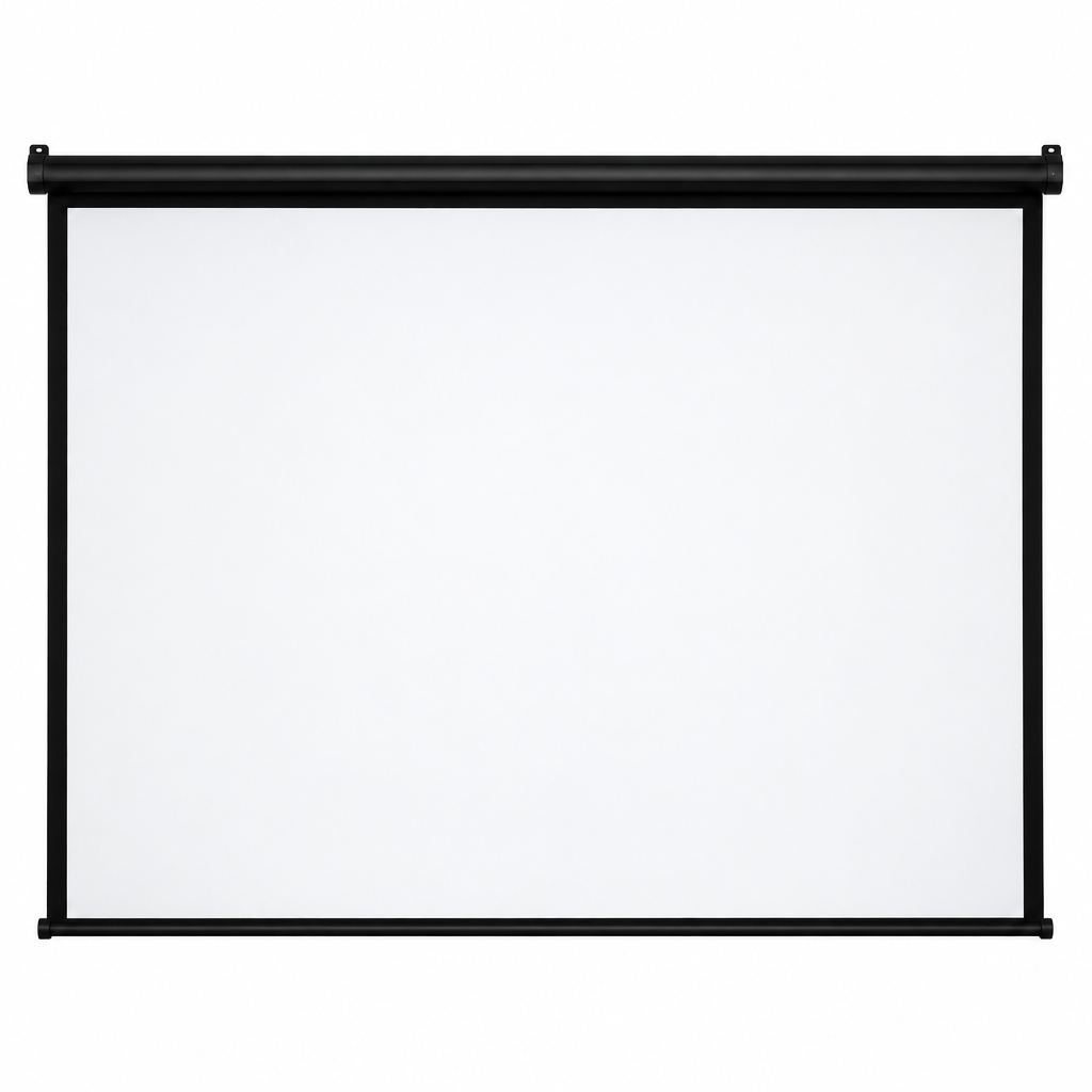 Telón de proyección mural KlipX KPS-304 de 120 pulgadas, formato 4:3, superficie matte white