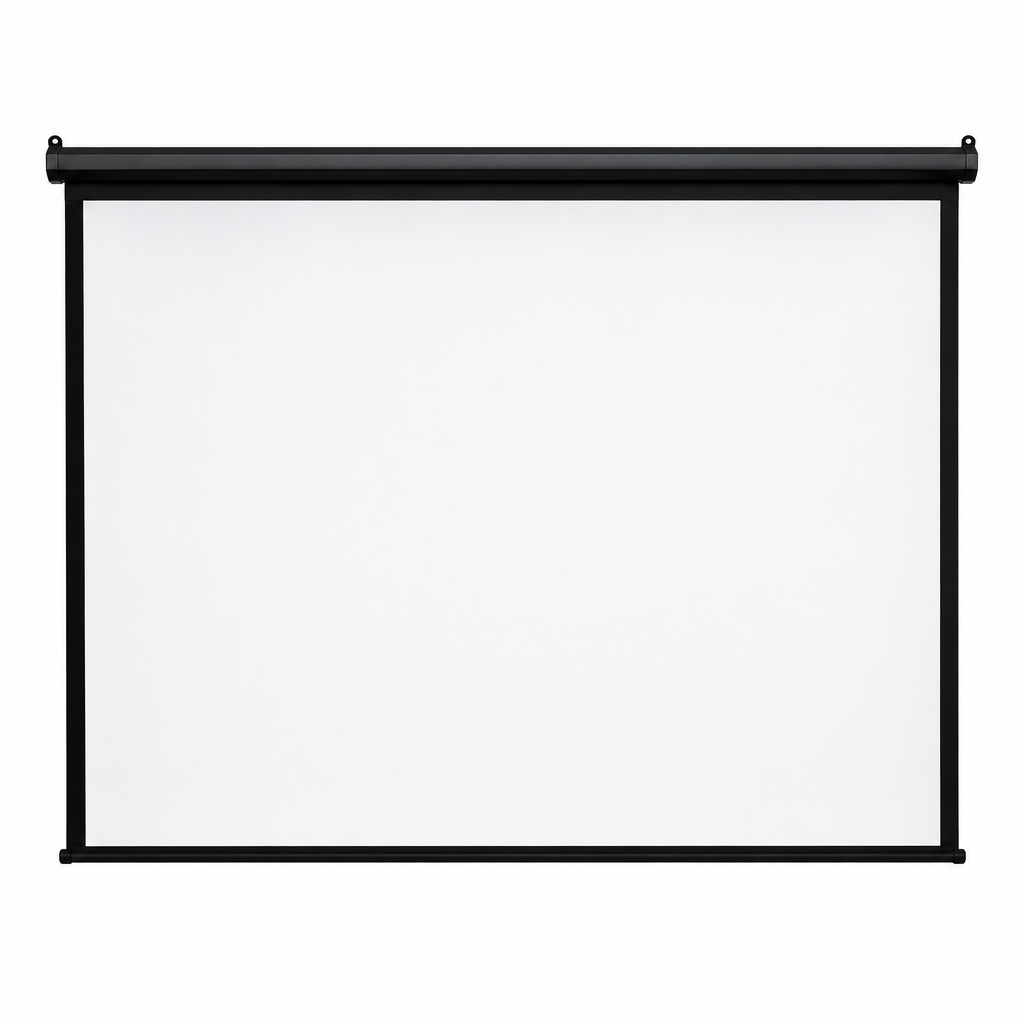 Telón de proyección mural KlipX KPS-303 de 100 pulgadas, formato 4:3, superficie matte white
