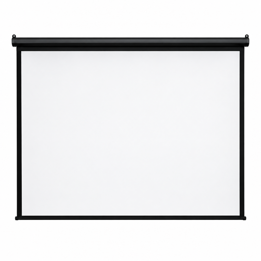 Telón de proyección mural KlipX KPS-303 de 100 pulgadas, formato 4:3, superficie matte white