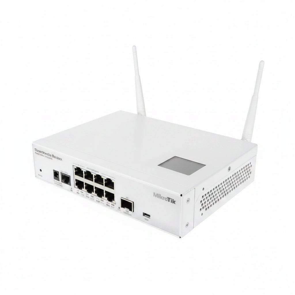 Switch MikroTik CRS109-8G-1S-2HnD – 8 Puertos Gigabit, 1 SFP, Wi-Fi 2.4GHz (SEMI NUEV0)