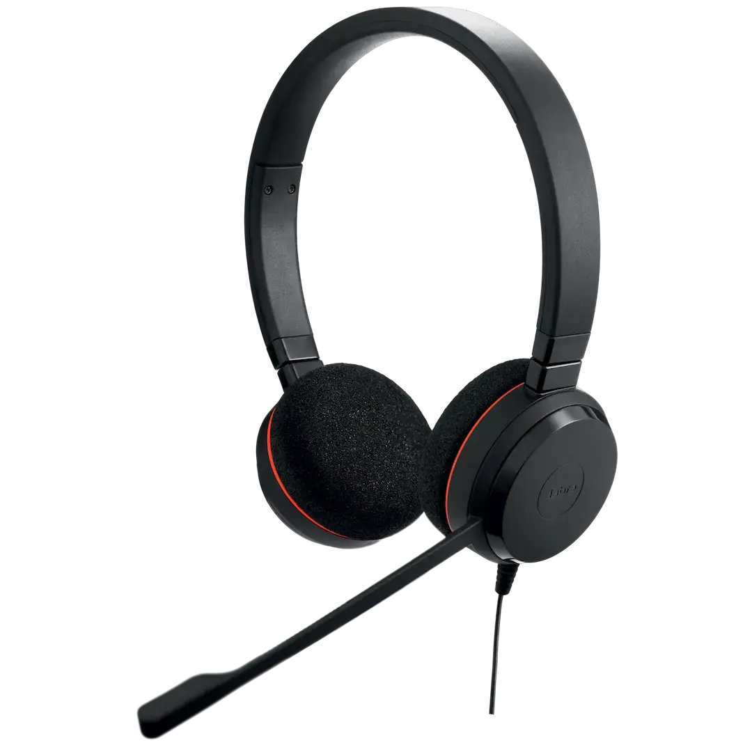 Audífonos Jabra Evolve 20 Duo USB-A estéreo con micrófono para oficina