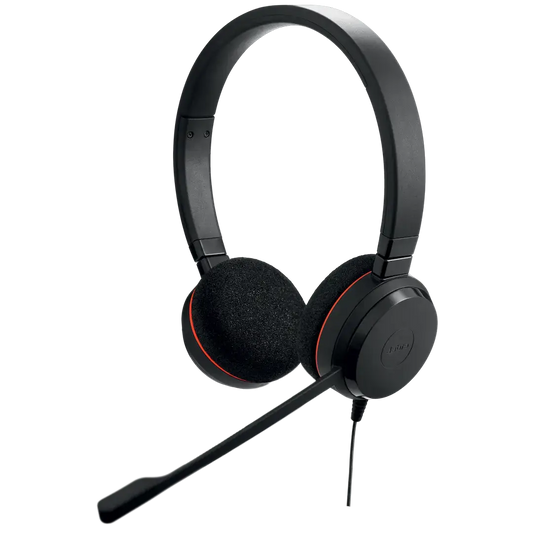 Audífonos Jabra Evolve 20 Duo USB-A estéreo con micrófono para oficina