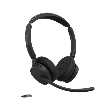 Jabra Evolve3 45 Stereo MS con Link 390c USB-C, headset para llamadas profesionales