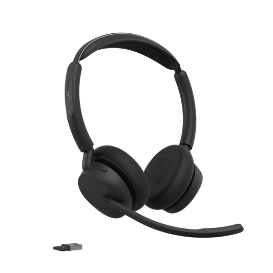 Jabra Evolve3 45 Stereo MS con Link 390c USB-C, headset para llamadas profesionales