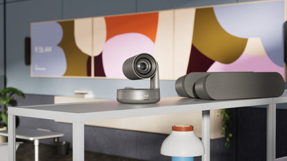 Sistema Logitech Rally Plus para videoconferencia en salas empresariales