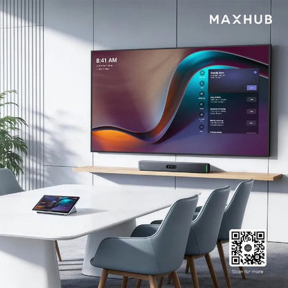 Pantalla comercial MAXHUB CMB Series 4K para integración con Microsoft Teams Rooms