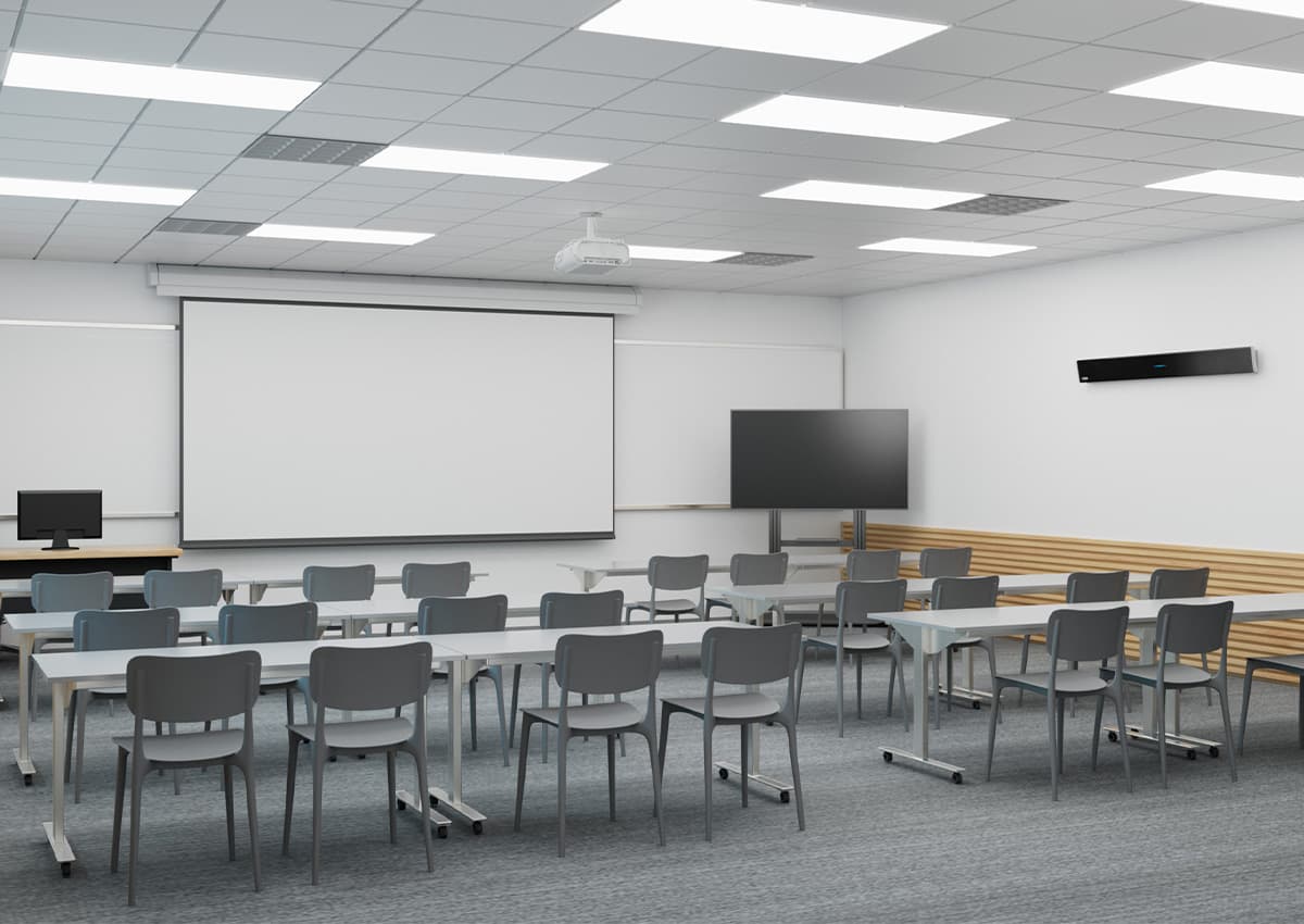 Sistema Nureva HDL310-B para aula híbrida y videoconferencia