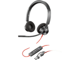 Audífonos Poly Blackwire 3320 estéreo USB-C con adaptador USB-C a USB-A