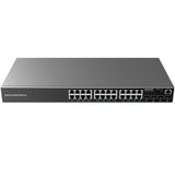 Switch administrable Grandstream GWN7803P Capa 2+ con 24 puertos PoE+ y 4 SFP