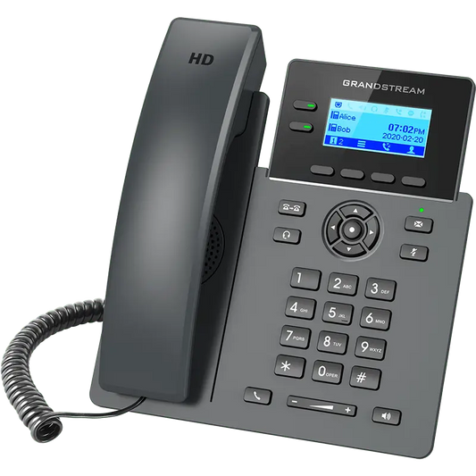 Teléfono IP Grandstream GRP2602G Gigabit con PoE y dos líneas SIP