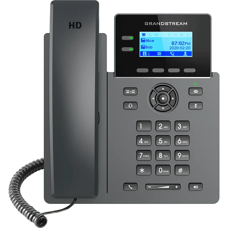 Teléfono IP Grandstream GRP2602P con dos líneas SIP y PoE
