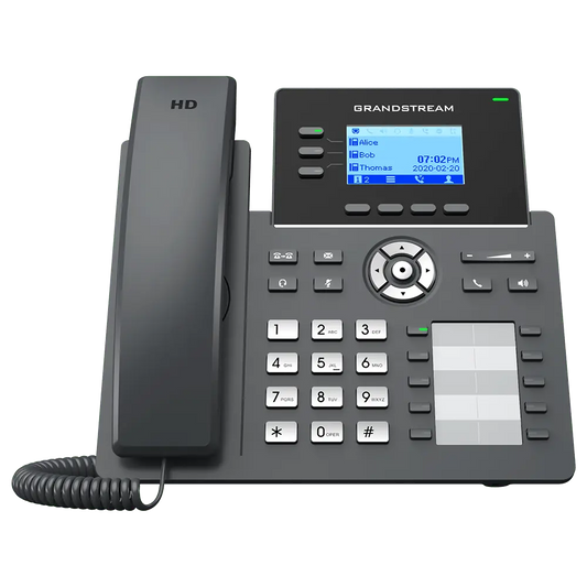 Teléfono IP Grandstream GRP2604P Gigabit con PoE y tres líneas SIP