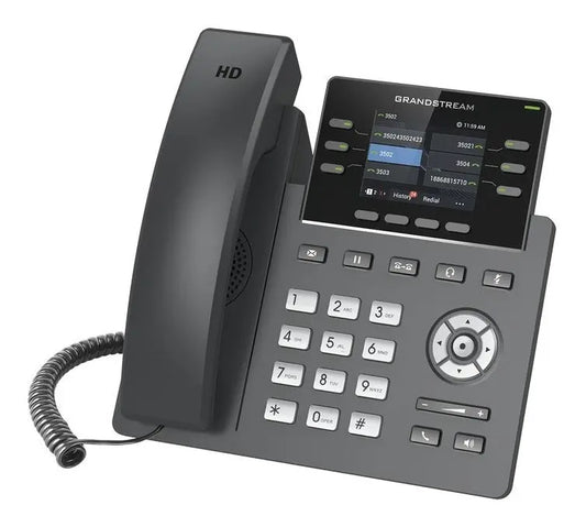 Teléfono IP Grandstream GRP2613 con pantalla color, Gigabit y PoE