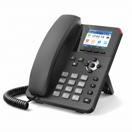 Teléfono IP Scharfstein F3P SIP PoE con pantalla color y audio HD